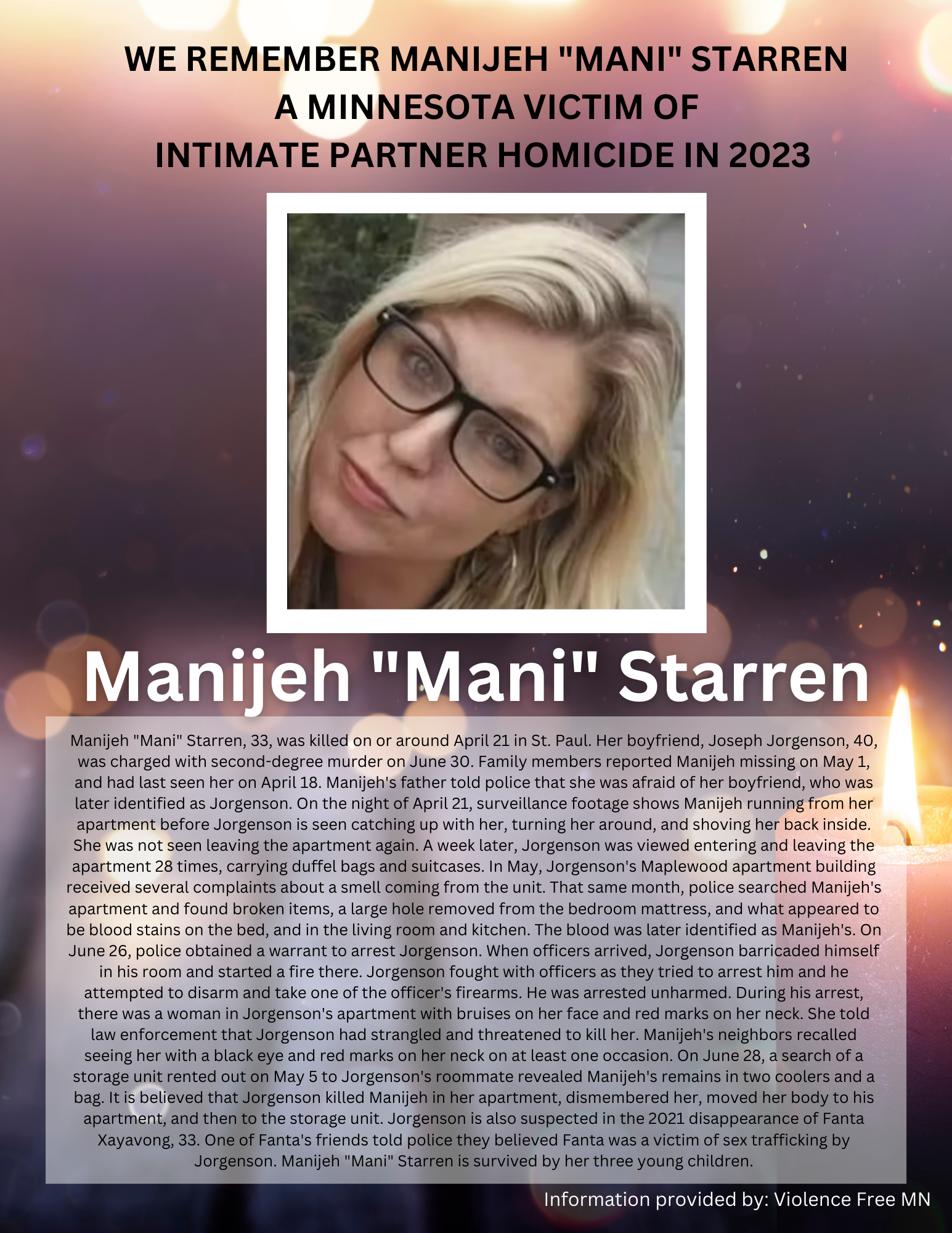 Memorial Display - Manijeh Starren